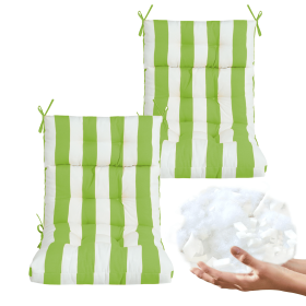 High Back Chair Cushions Set of 2, Waterproof Outdoor Rocking Chair Cushion with Ties, Rocking Chair Cushion for Outdoor Patio, Garden Porch